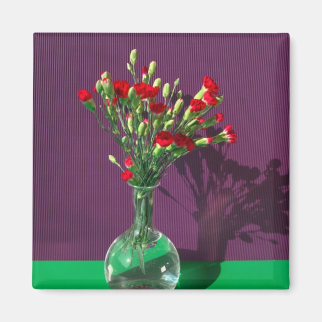 Blommor | Red Carantion Bouquet Magnet (Framsidan)