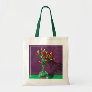 Blommor Red Carantion Bouquet Tygkasse