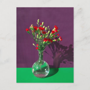 Blommor Red Carantion Bouquet Vykort