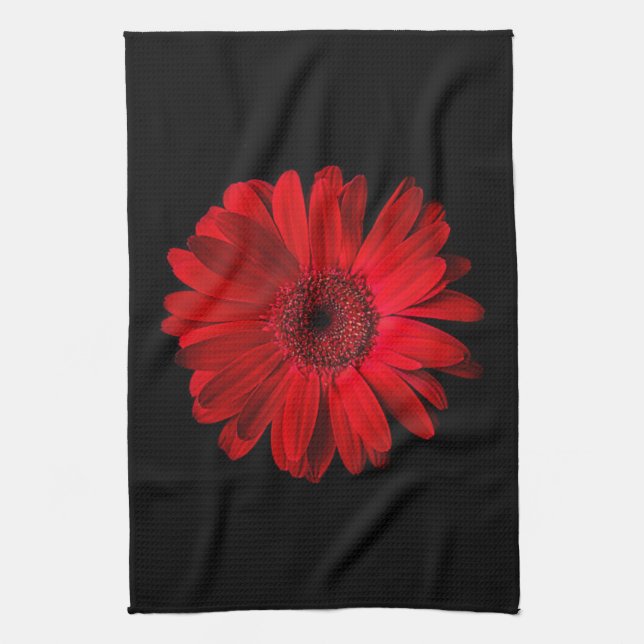 Blommor | Red Gerbera Daisy Kökshandduk (Vertikal)
