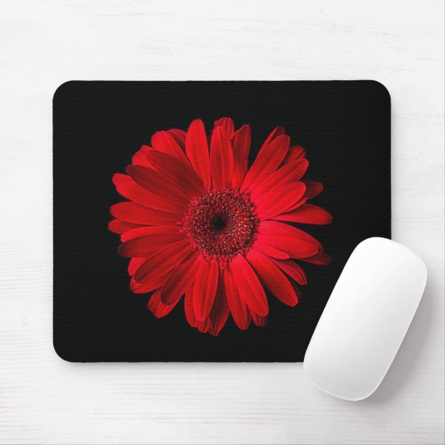 Blommor | Red Gerbera Daisy Musmatta (Med mus)
