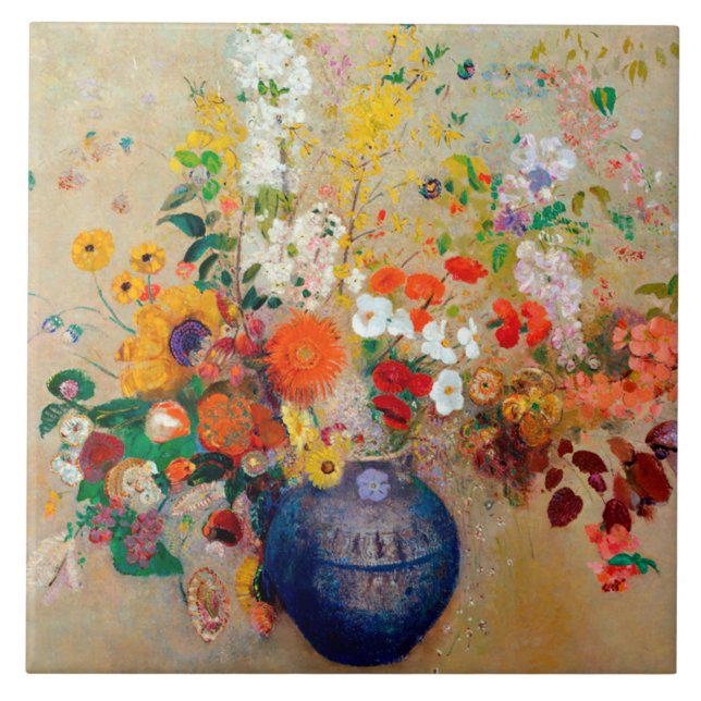 Blommor, Redon Kakelplatta (Framsidan)