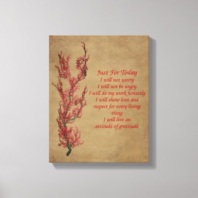 Blommor Reiki bara för dagens inspirerande Canvastryck (Framsida)