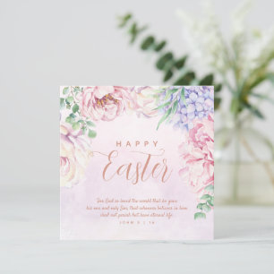 Blommor, Religiösa Skriptkort för Påsk-hälsning Kort