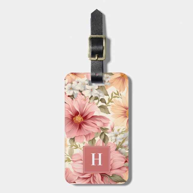 Blommor - resgodsmärkning bagagebricka (Vertikal Framsida)