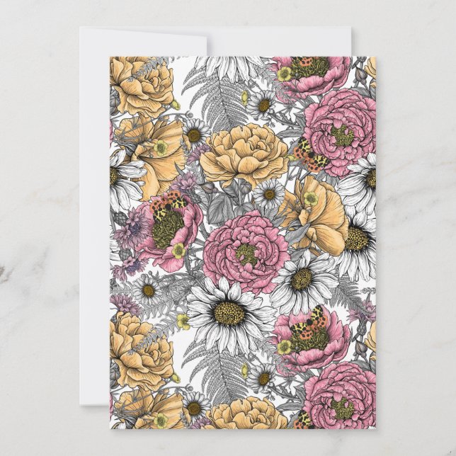 Blommor-, ro, ponnyer, daisy, fauna (Framsida)