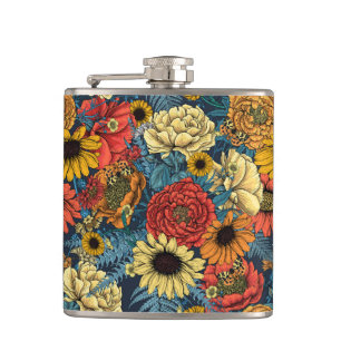 Blommor-, ro, ponnyer, daisy, fauna fickplunta