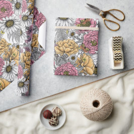 Blommor-, ro, ponnyer, daisy, fauna presentpapper