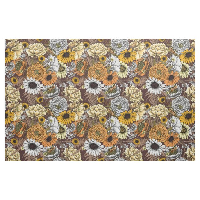 Blommor-, ro, ponnyer, daisy, fauna tyg (Fat Quarter)