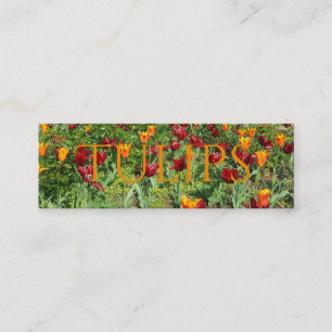 Blommor Röda och Orange Tulips Floral Photography Mini Visitkort