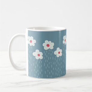 Blommor, Roligt för Springtime Blue Gloomy Kaffemugg