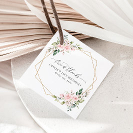 blommor, Rosa Flowers, Boho, Birthday Gåvor Etiketter