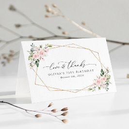 blommor, Rosa Flowers, Boho, Birthday Tack Kort