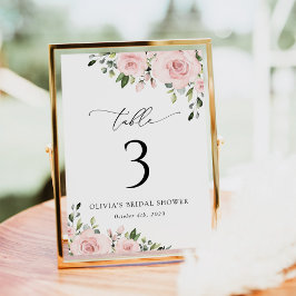  blommor, Rosa Flowers, Boho, Bordsnummer