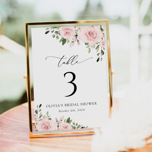  blommor, Rosa Flowers, Boho, Bordsnummer (Skapare uppladdad)