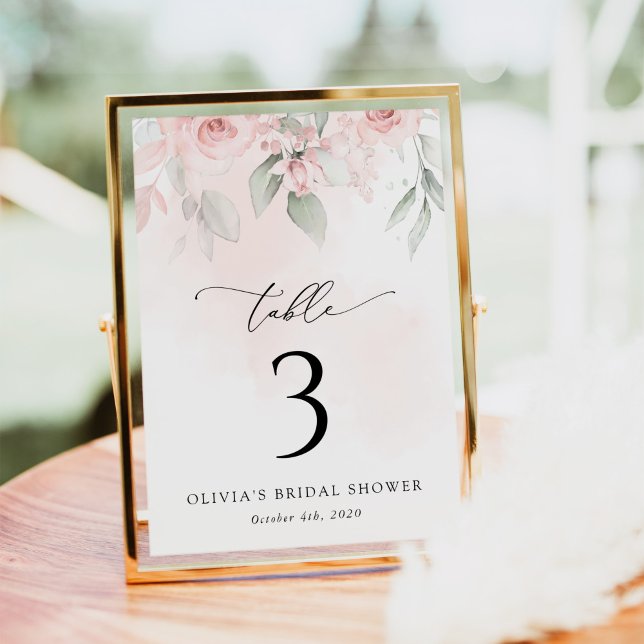  blommor, Rosa Flowers, Boho, Bordsnummer (Skapare uppladdad)