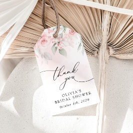  blommor, Rosa Flowers, Boho, Möhippa Presentetikett