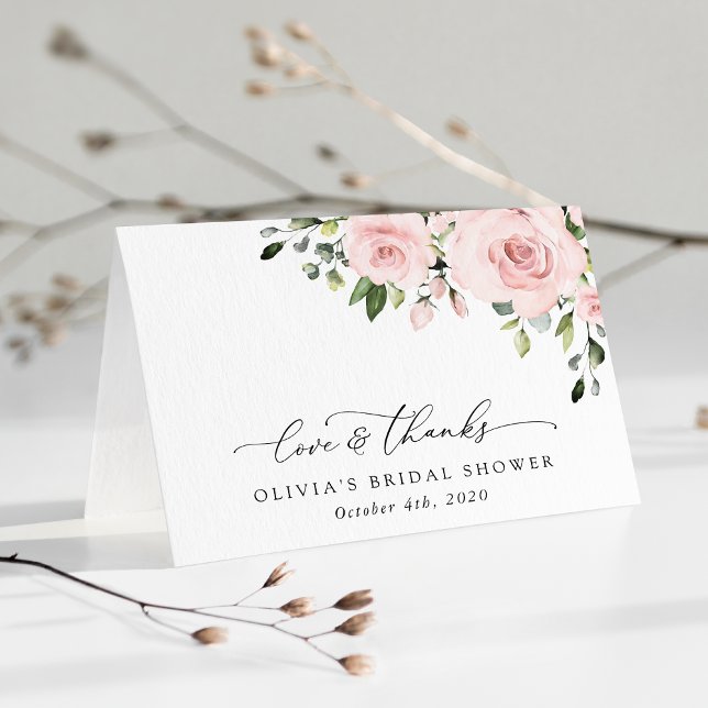  blommor, Rosa Flowers, Boho, Möhippa Tack Kort (Skapare uppladdad)