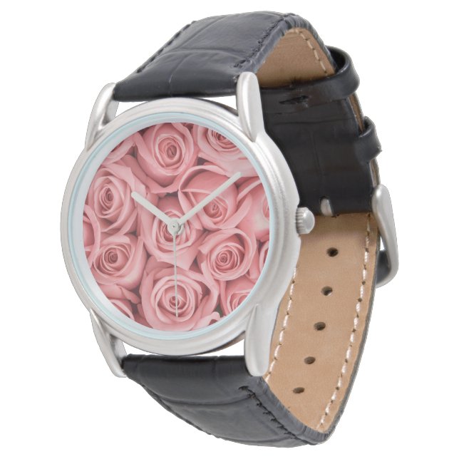 Blommor | ROSA ROS Armbandsur (Vinklad)