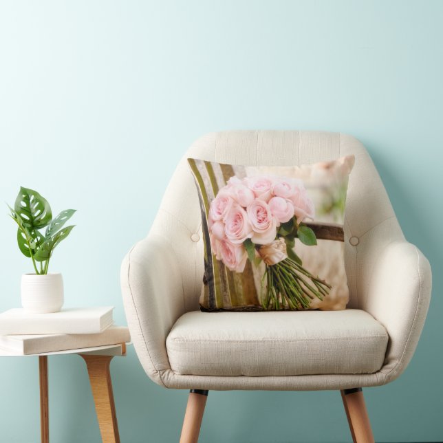 Blommor | Rosa ros Bouquet Kudde (Stol)