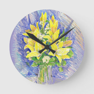 Blommor Rund Klocka