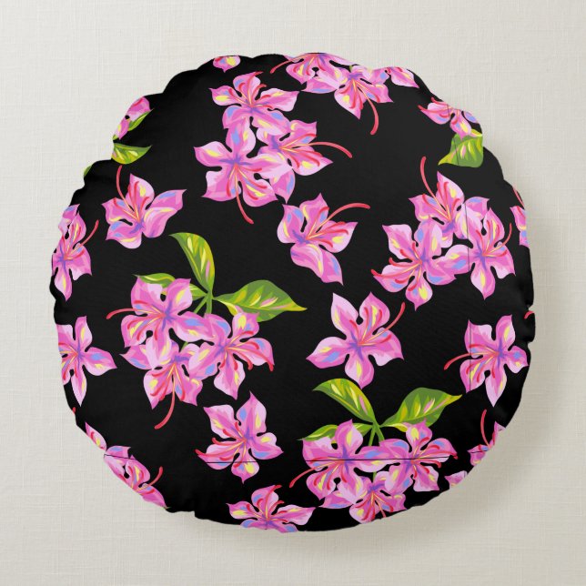 Blommor Rund Kudde (Framsidan)