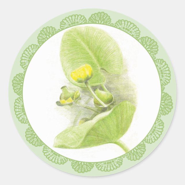 Blommor Runt Klistermärke (Framsida)