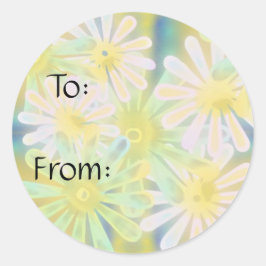 blommor runt klistermärke