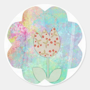 Blommor Runt Klistermärke