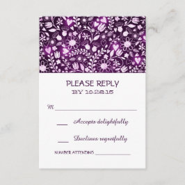 Blommor, rustiska bröllop OSA för lila Kort