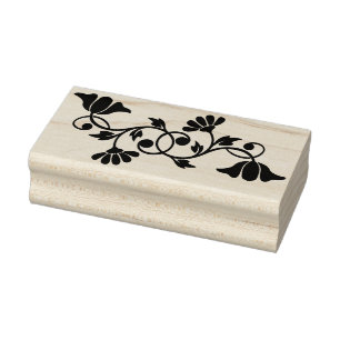 Blommor silhouette art frimärke stämpel