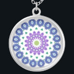 Blommor, Silver-plåt, Necklace Silverpläterat Halsband<br><div class="desc">En söt bröllop-gåva till dina brudar för att tacka dem för att de skapar din speciella perfekt. Det här silver-pläterade halsbandet matchar ditt bröllop-kontorsmaterial och är en digital design från ett handmålat pappert kollage av Judy Adamson.</div>