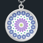 Blommor, Silver-plåt, Necklace Silverpläterat Halsband<br><div class="desc">En söt bröllop-gåva till dina brudar för att tacka dem för att de skapar din speciella perfekt. Det här silver-pläterade halsbandet matchar ditt bröllop-kontorsmaterial och är en digital design från ett handmålat pappert kollage av Judy Adamson.</div>
