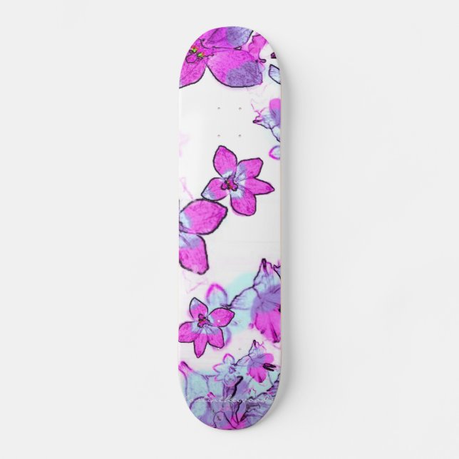 blommor skateboard bräda 20,5 cm (Framsida)