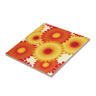Blommor Skriv ut panel Kakelplatta