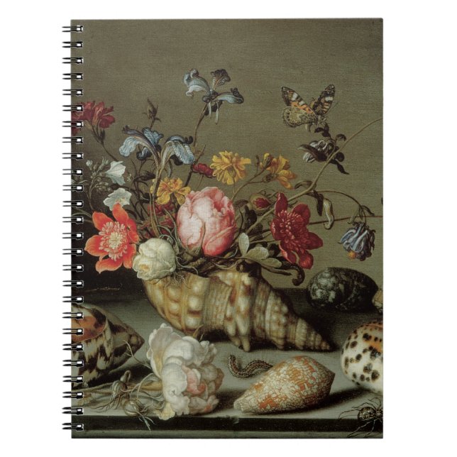 Blommor, Snäckor och Insektra Balthasar van der As Anteckningsbok (Framsidan)