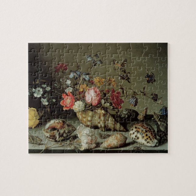 Blommor, Snäckor och Insektra Balthasar van der As Pussel (Horisontell)