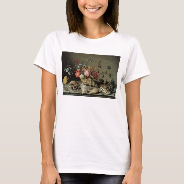 Blommor, Snäckor och Insektra Balthasar van der As T Shirt (Framsida)