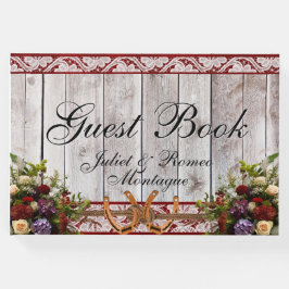 Blommor, Snöre och hästskor, rödband Gästböcker