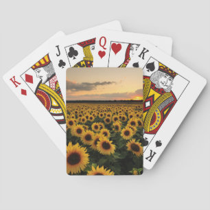 Blommor Solros Fält Casinokort