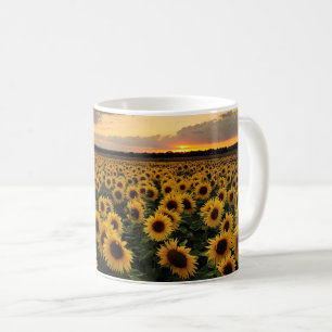 Blommor   Solros Fält Kaffemugg