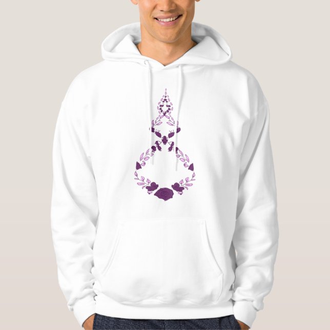 Blommor som flyger till himlar hoodie (Framsida)