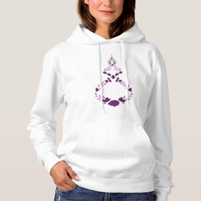 Blommor som flyger till himlar hoodie t shirt (Framsida)