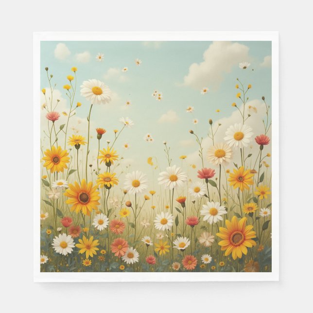 Blommor som liknar vår pappersservett (Framsidan)