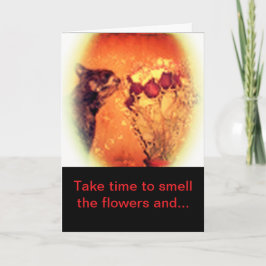Blommor som tänker på ditt gratulationskort kort