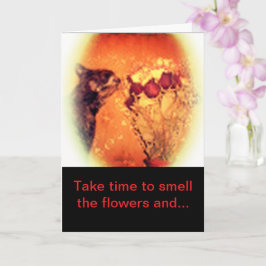 Blommor som tänker på ditt gratulationskort kort