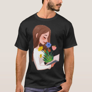 blommor som växer från bok 84 t shirt