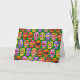Blommor, sömlösa Döskallar Mönster 2018 Kort