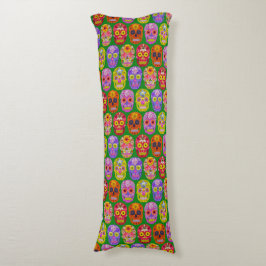 Blommor, sömlösa Döskallar Mönster 2018 Kroppskudde