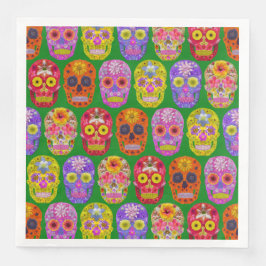 Blommor, sömlösa Döskallar Mönster 2018 Pappersservett